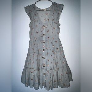 Mini Blue Floral Dress
